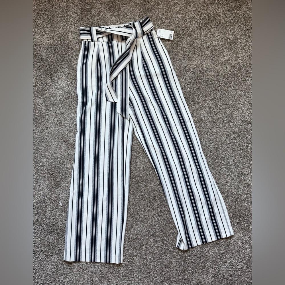 H&M Black and White Wide Leg Pants